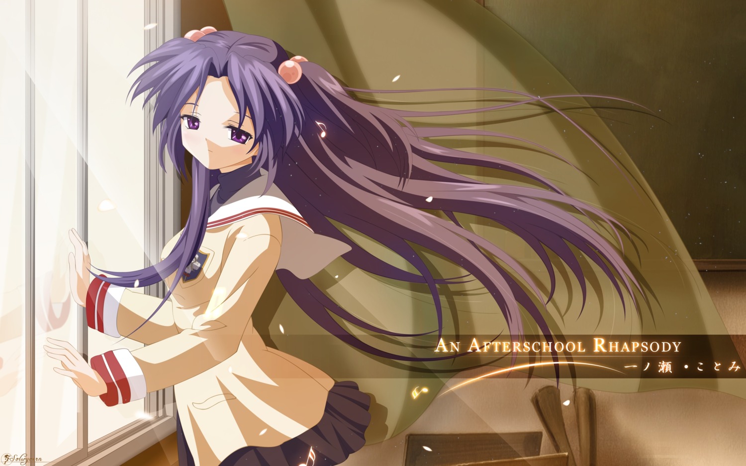 clannad ichinose_kotomi seifuku vector_trace watermark