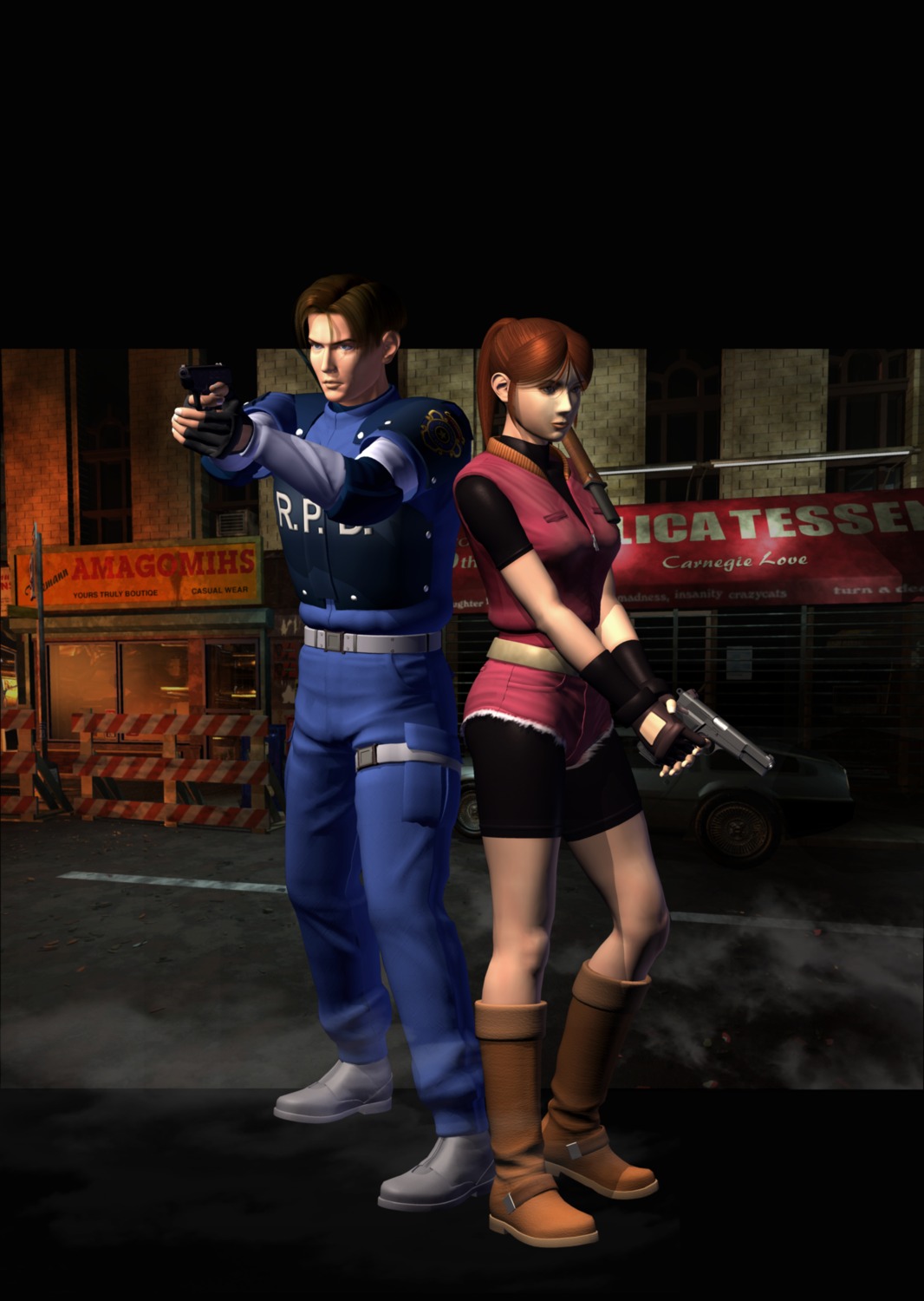 leon s. kennedy, claire redfield, and mr. x (resident evil and 3 more)  drawn by wenny02