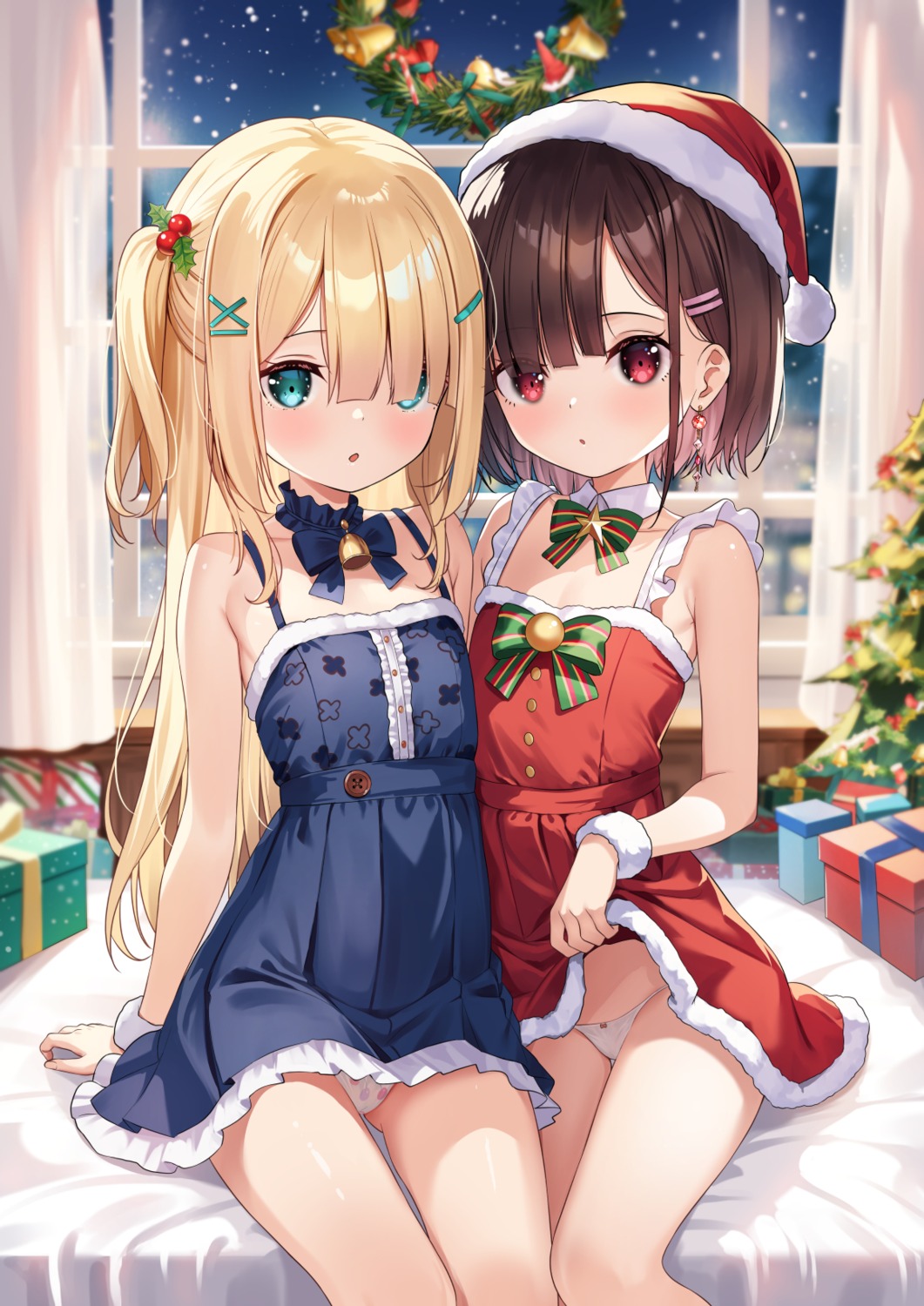 christmas dress loli pantsu skirt_lift yan_(nicknikg)