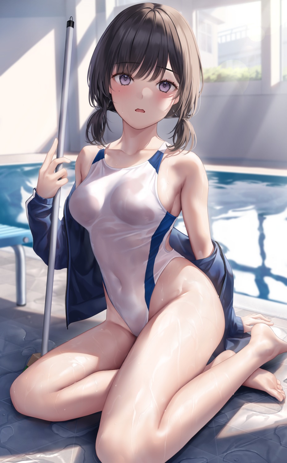 mhru see_through swimsuits wet_clothes