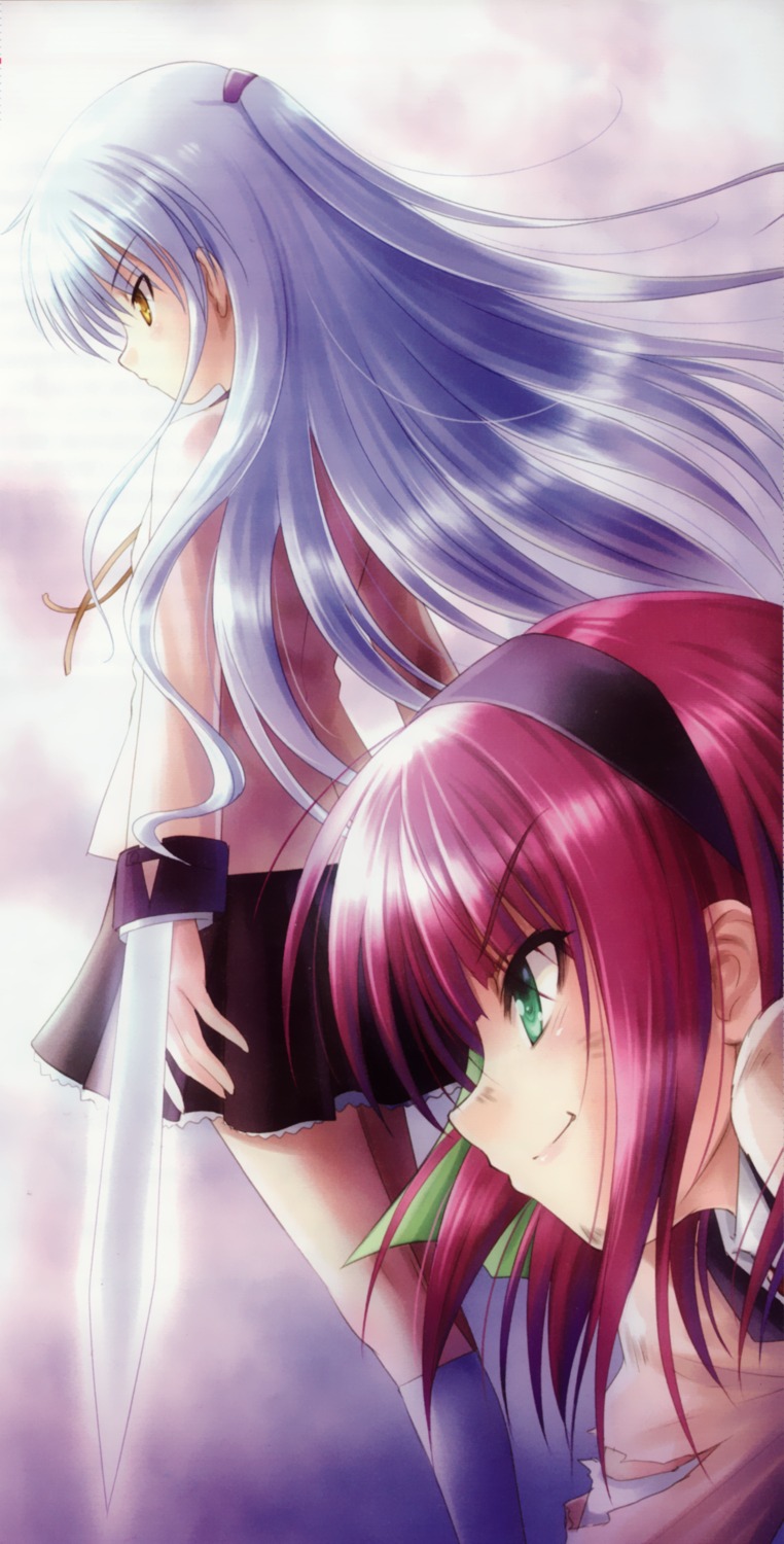 angel_beats! goto-p nakamura_yuri seifuku tachibana_kanade torn_clothes