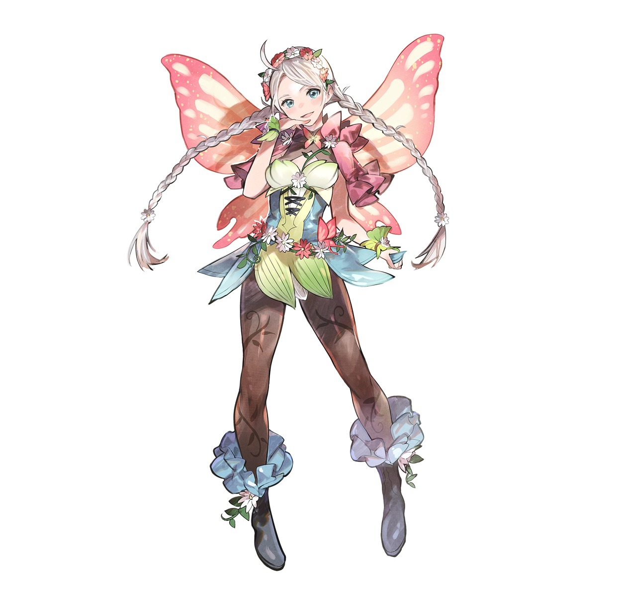 dress fairy fire_emblem fire_emblem_if kanazawa_you nina_(fire_emblem) nintendo pantyhose wings