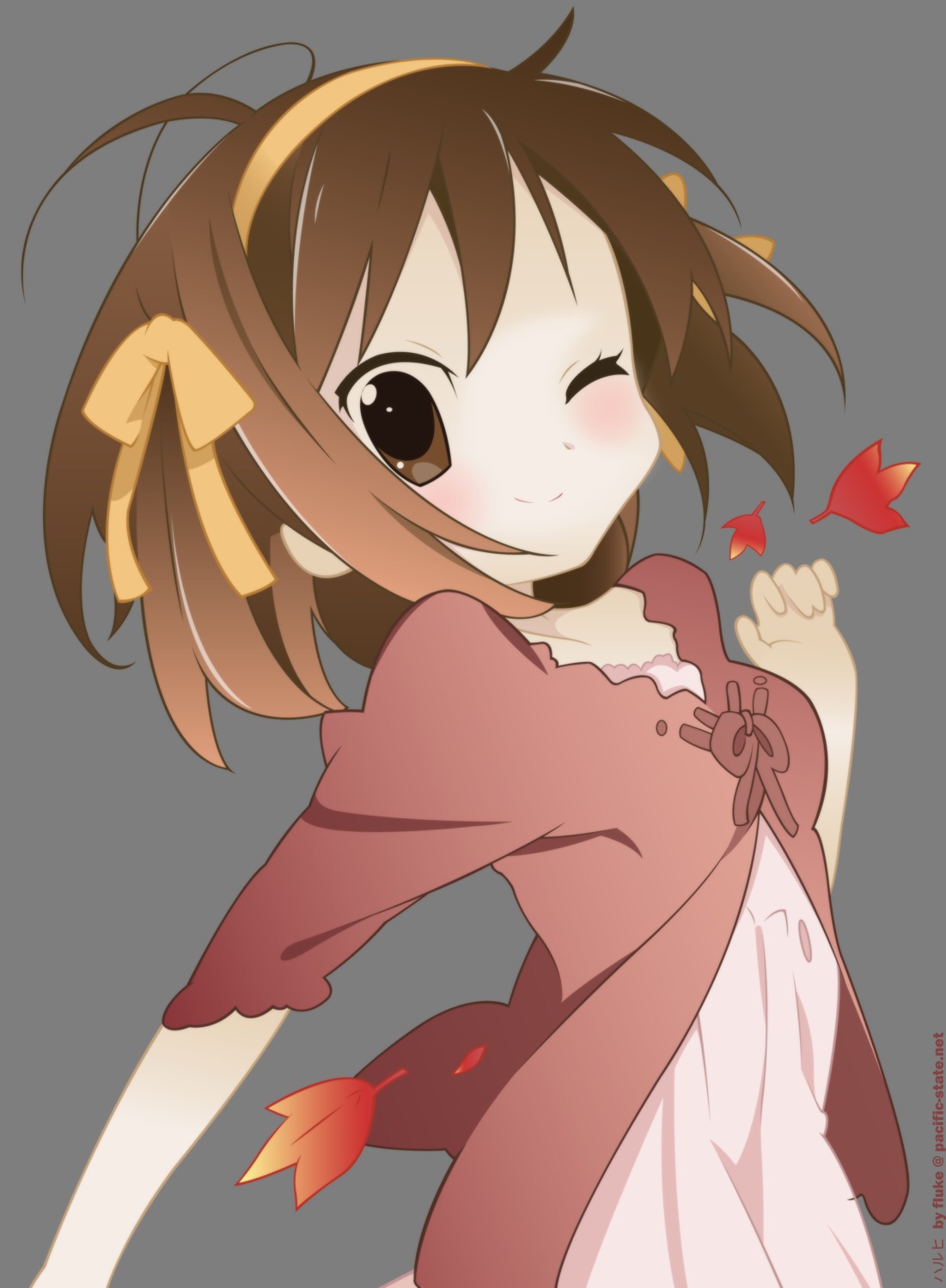 suzumiya_haruhi suzumiya_haruhi_no_yuuutsu transparent_png vector_trace watermark