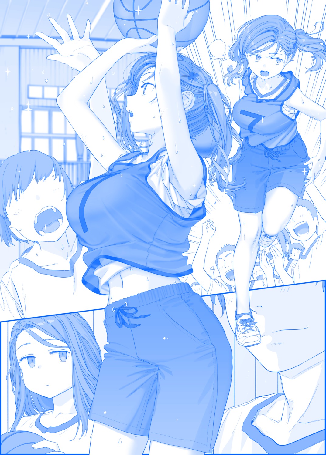 basketball getsuyoubi_no_tawawa gym_uniform himura_kiseki monochrome