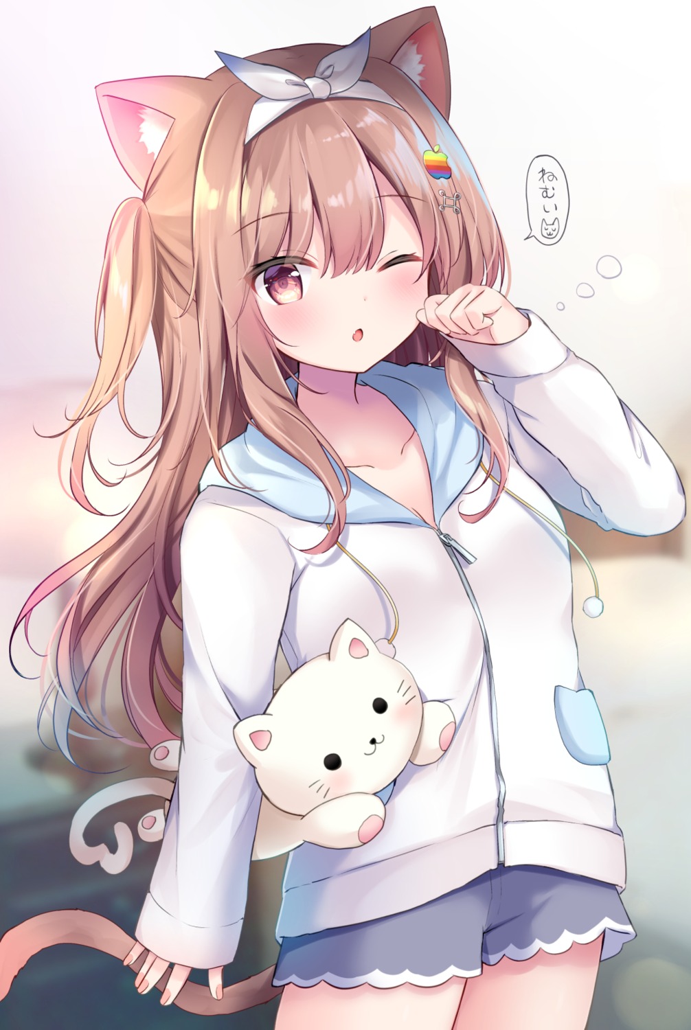 animal_ears nekomimi pajama tail yuimisu