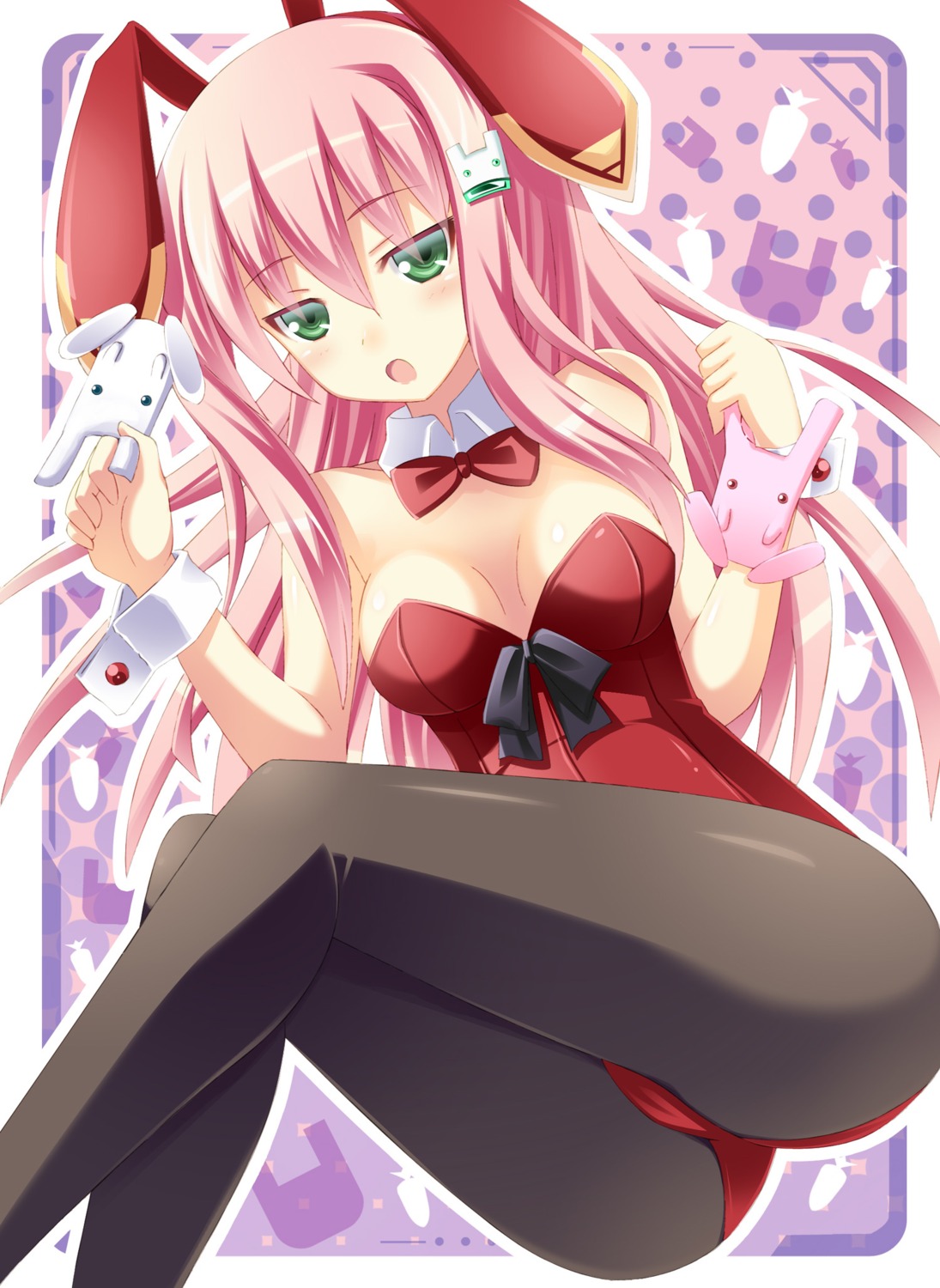 animal_ears bunny_ears bunny_girl cleavage pantyhose usagi_nezumi