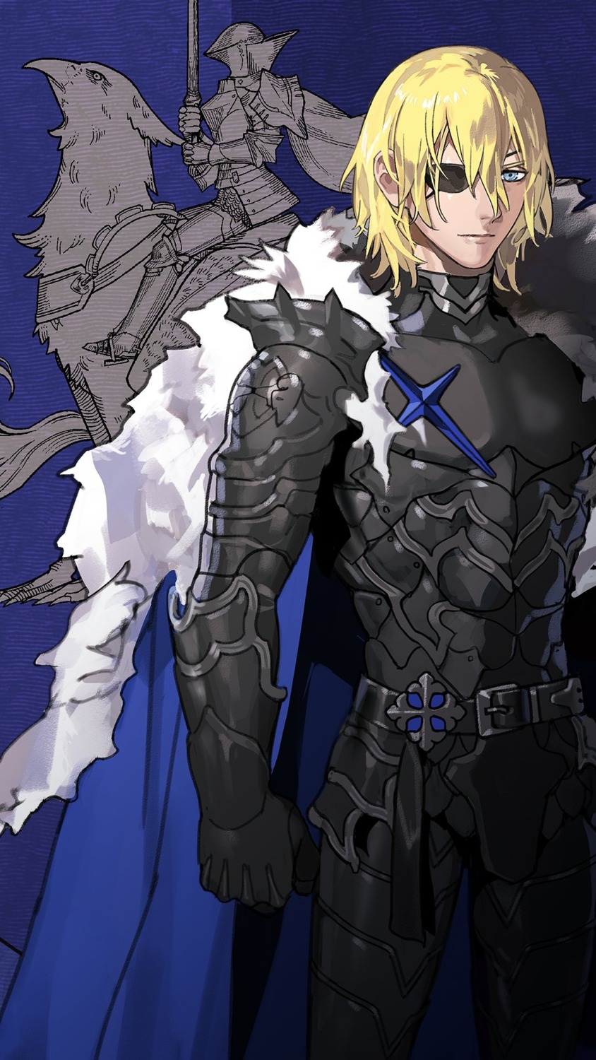 armor dimitri eyepatch fire_emblem fire_emblem_heroes fire_emblem_three_houses kurahana_chinatsu nintendo weapon