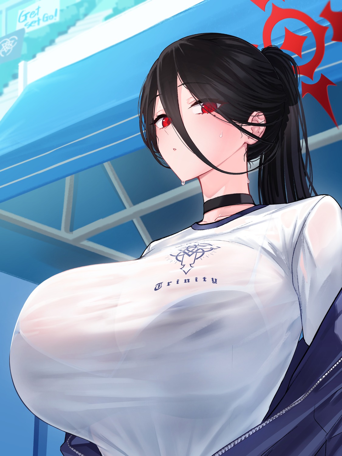 blue_archive bra gym_uniform halo hanekawa_hasumi onuj2$ see_through