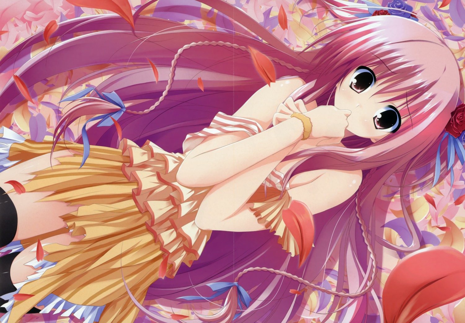 crease dress hiyoko_soft sakuno_kanata sakura_no_sora_to_kimi_no_koto thighhighs tsukinon