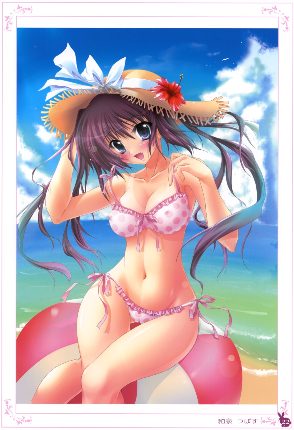 bikini cameltoe cleavage erect_nipples izumi_tsubasu swimsuits tan_lines