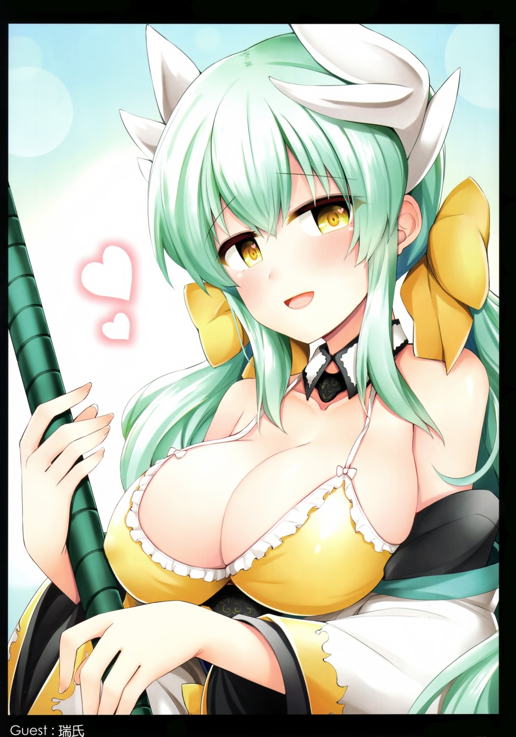 cleavage fate/grand_order horns kiyohime_(fate/grand_order) rui_shi_(rayze_ray)