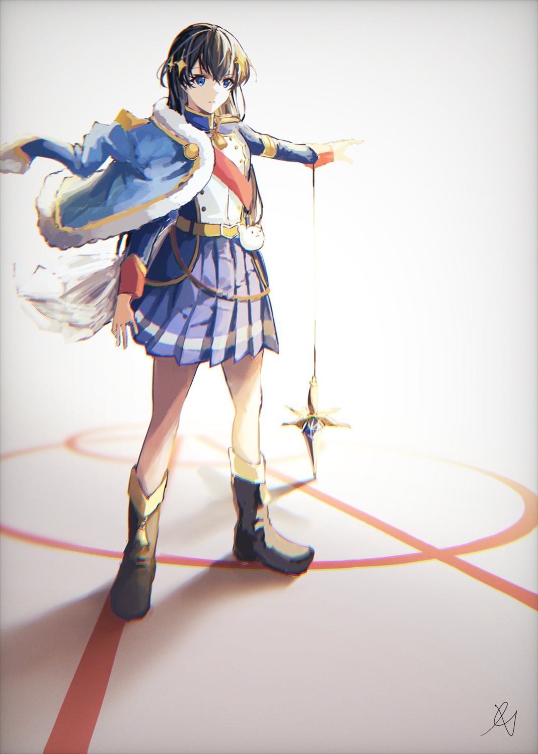 aoi_hane kagura_hikari shoujo_kageki_revue_starlight uniform weapon