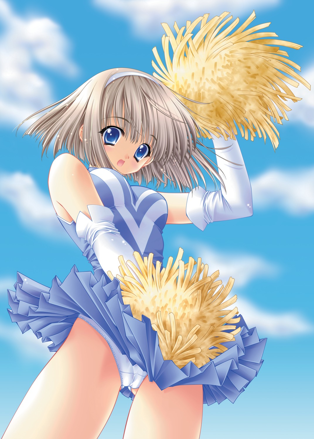 cameltoe carnelian cheerleader pantsu skirt_lift