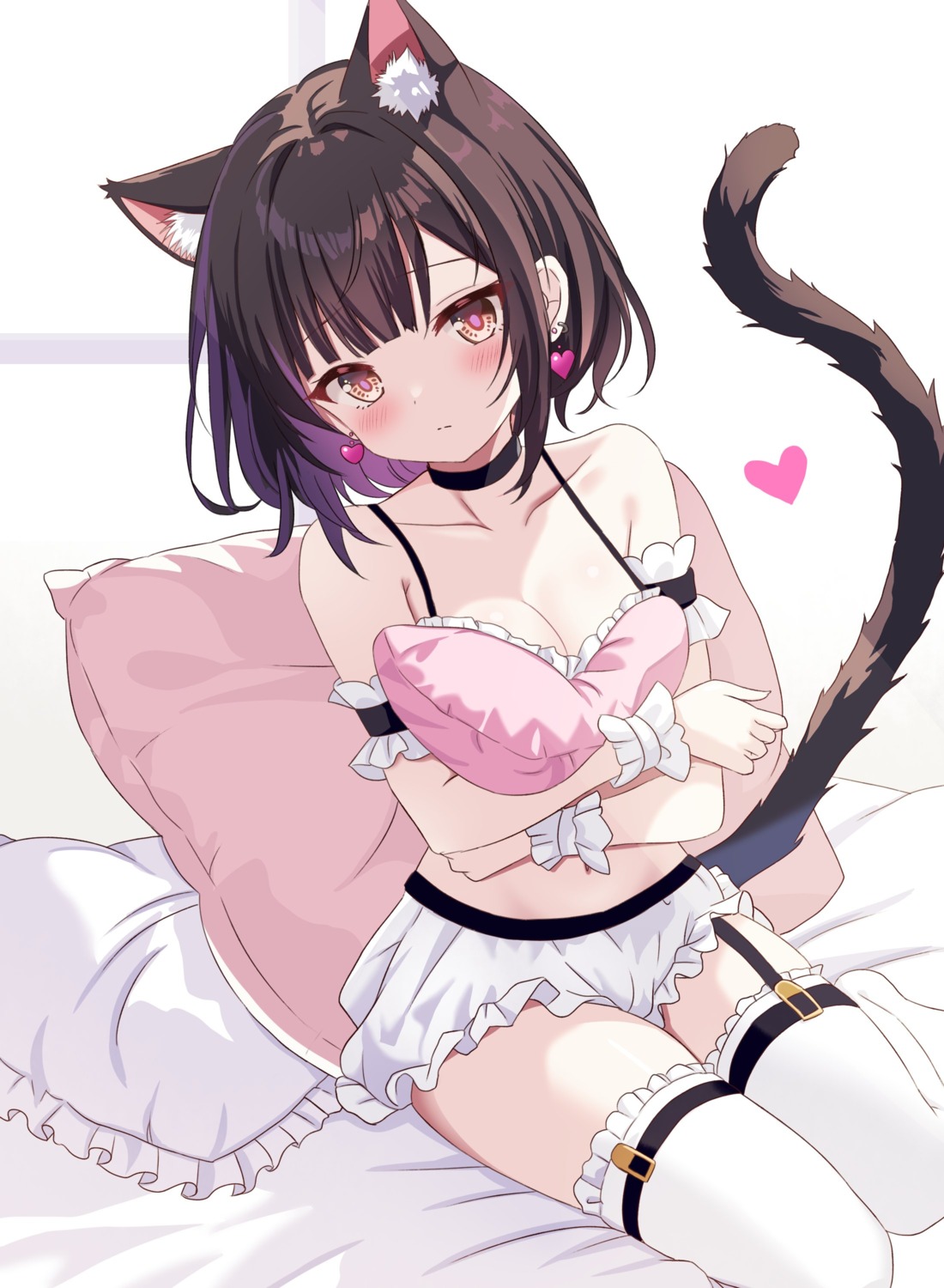 animal_ears garter nekomimi sakura_mikan_(artist) stockings tail thighhighs