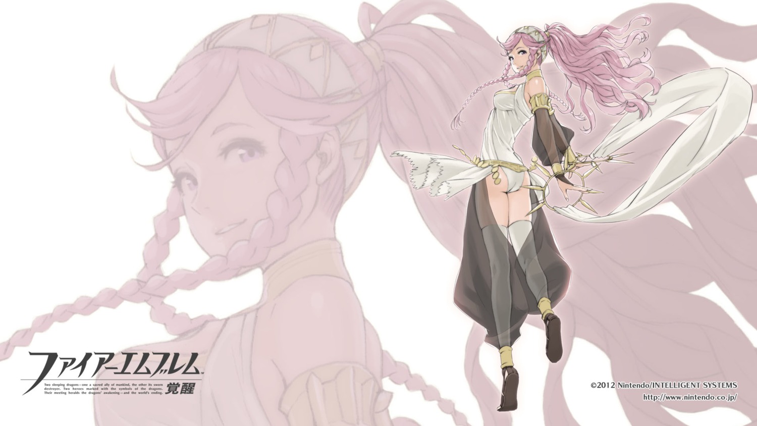 fire_emblem fire_emblem_kakusei kozaki_yuusuke nintendo olivia_(fire_emblem) see_through thighhighs wallpaper