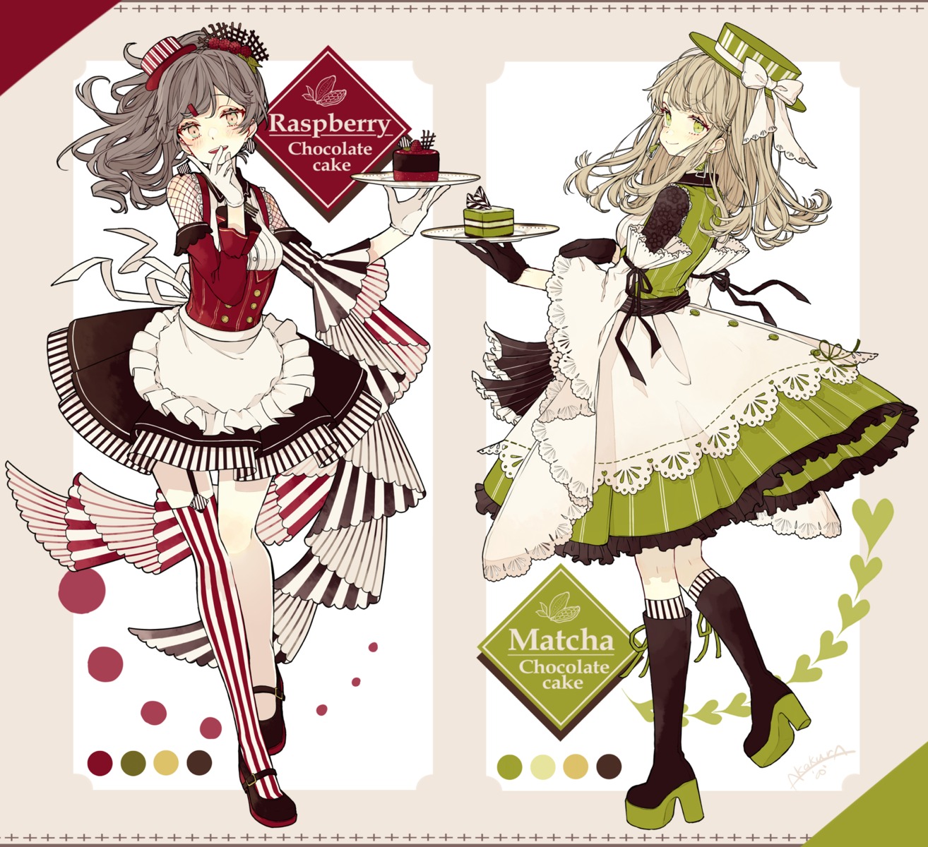 akakura heels maid stockings thighhighs waitress