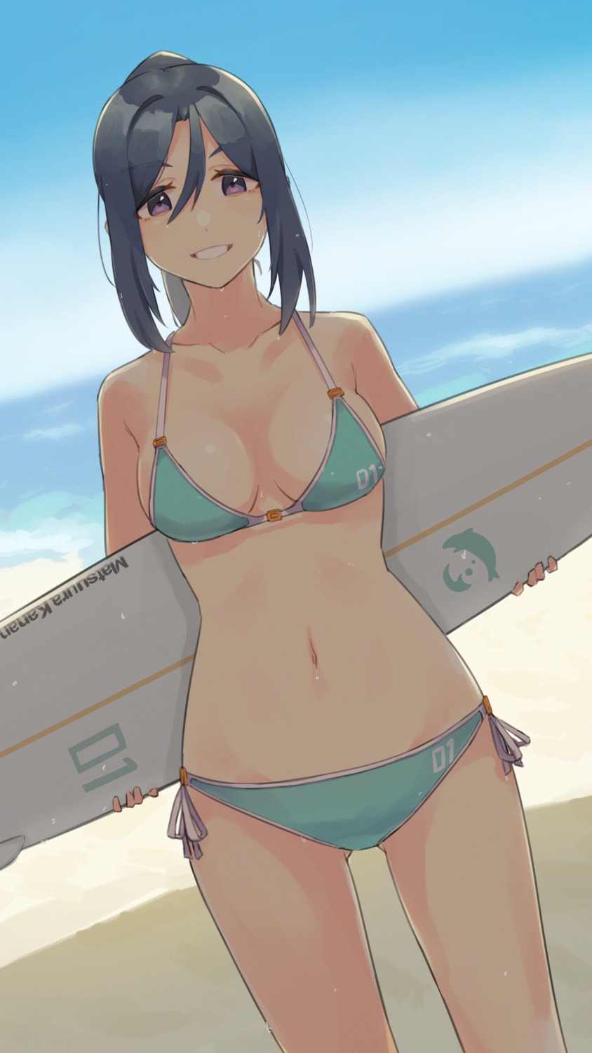 bikini irenji love_live!_sunshine!! matsuura_kanan swimsuits