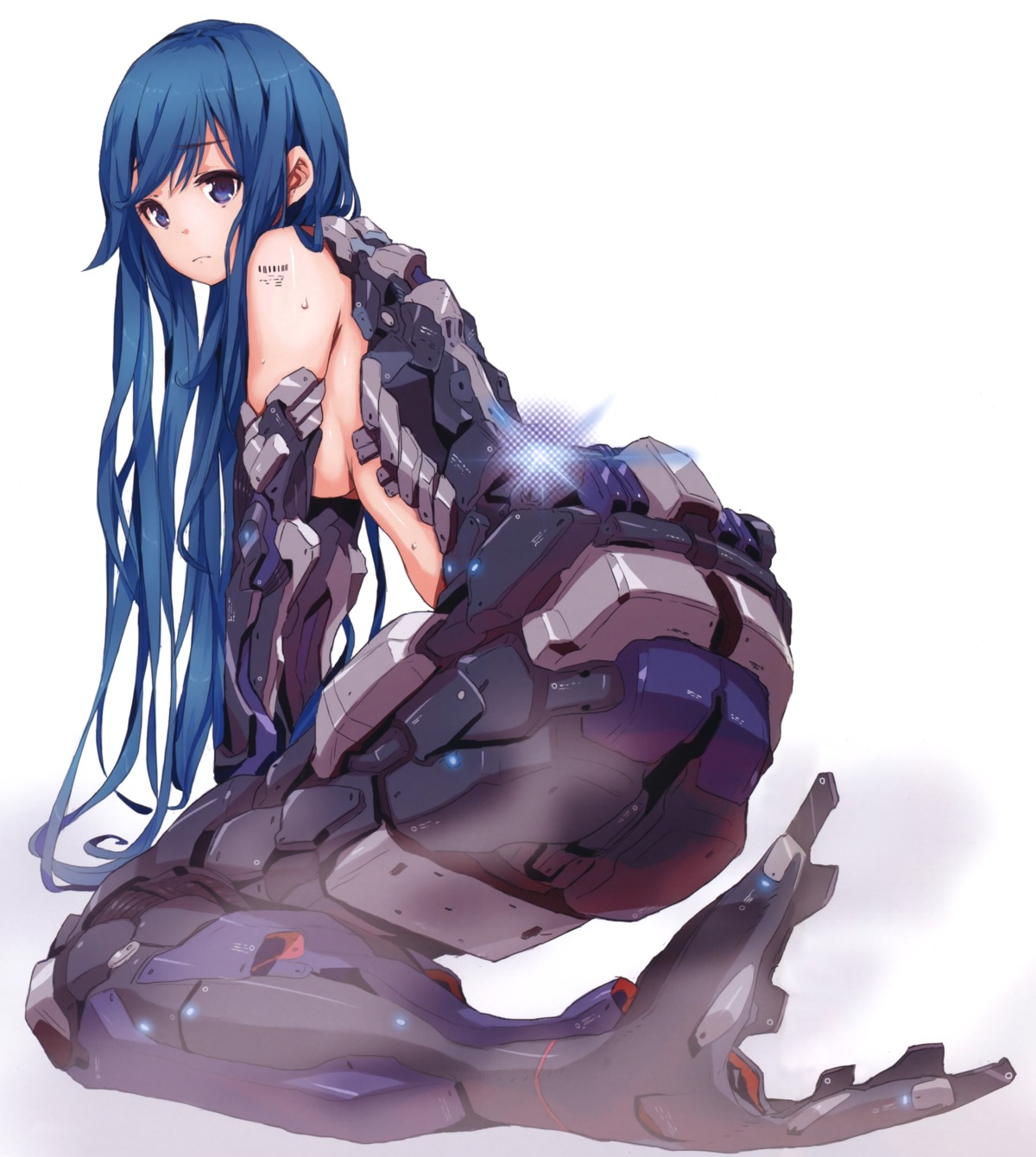 mecha_musume mermaid monster_girl saitom topless