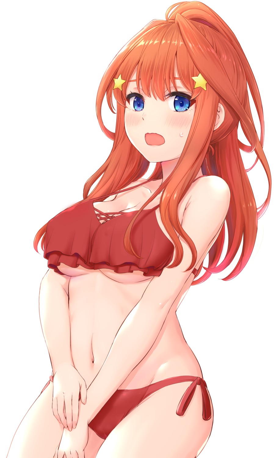 5-toubun_no_hanayome bikini cameltoe cleavage inanaki_shiki nakano_itsuki swimsuits underboob