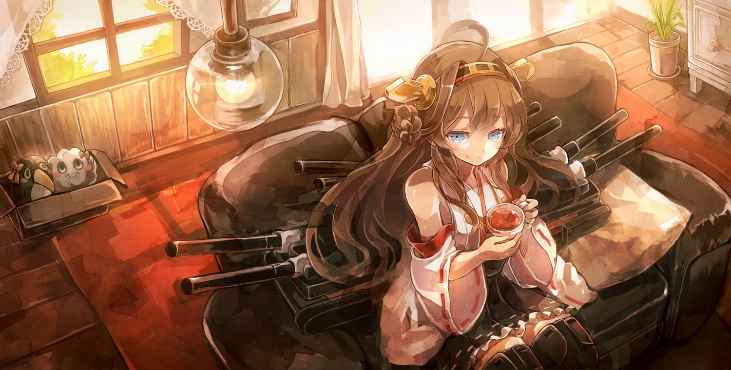 60mai kantai_collection kongou_(kancolle) miko thighhighs