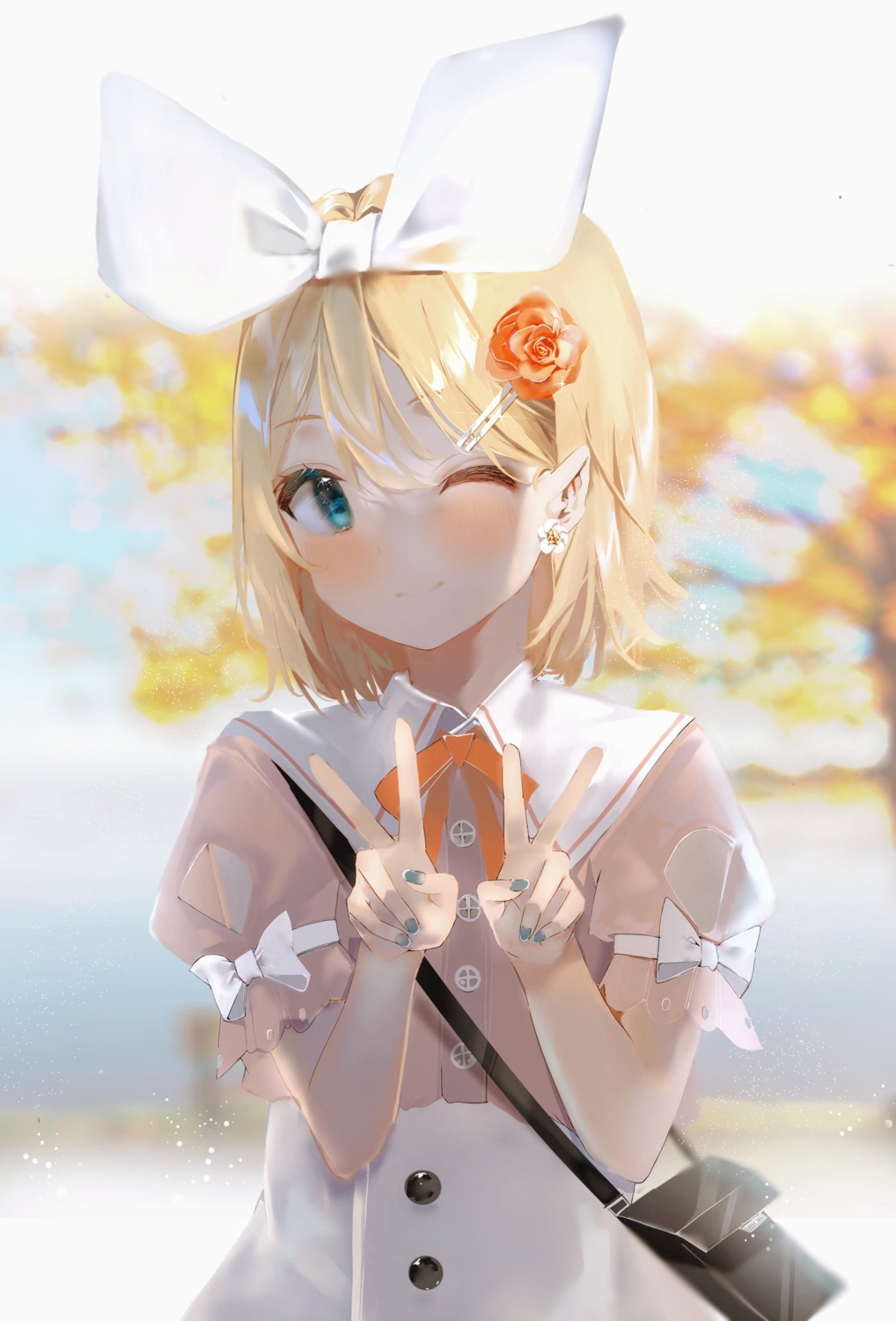iftuoma kagamine_rin pointy_ears vocaloid