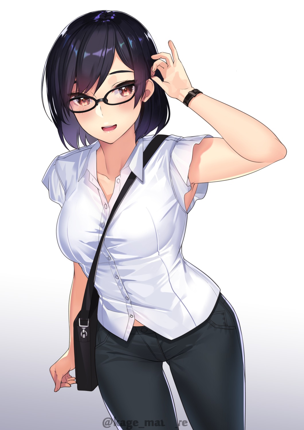 dress_shirt kagematsuri megane