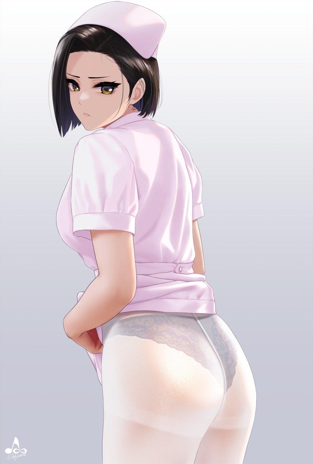 ass infinote nurse pantsu pantyhose see_through thong yashiki_yuuko