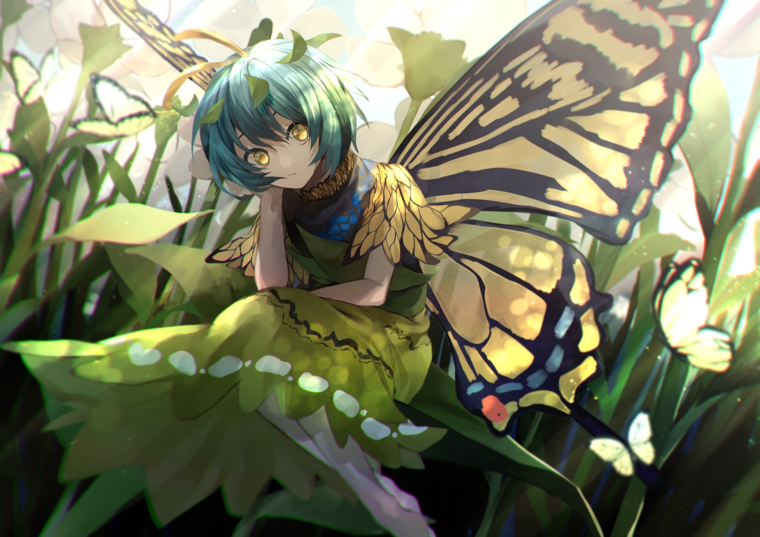 eternity_larva otoshiro_kosame touhou wings