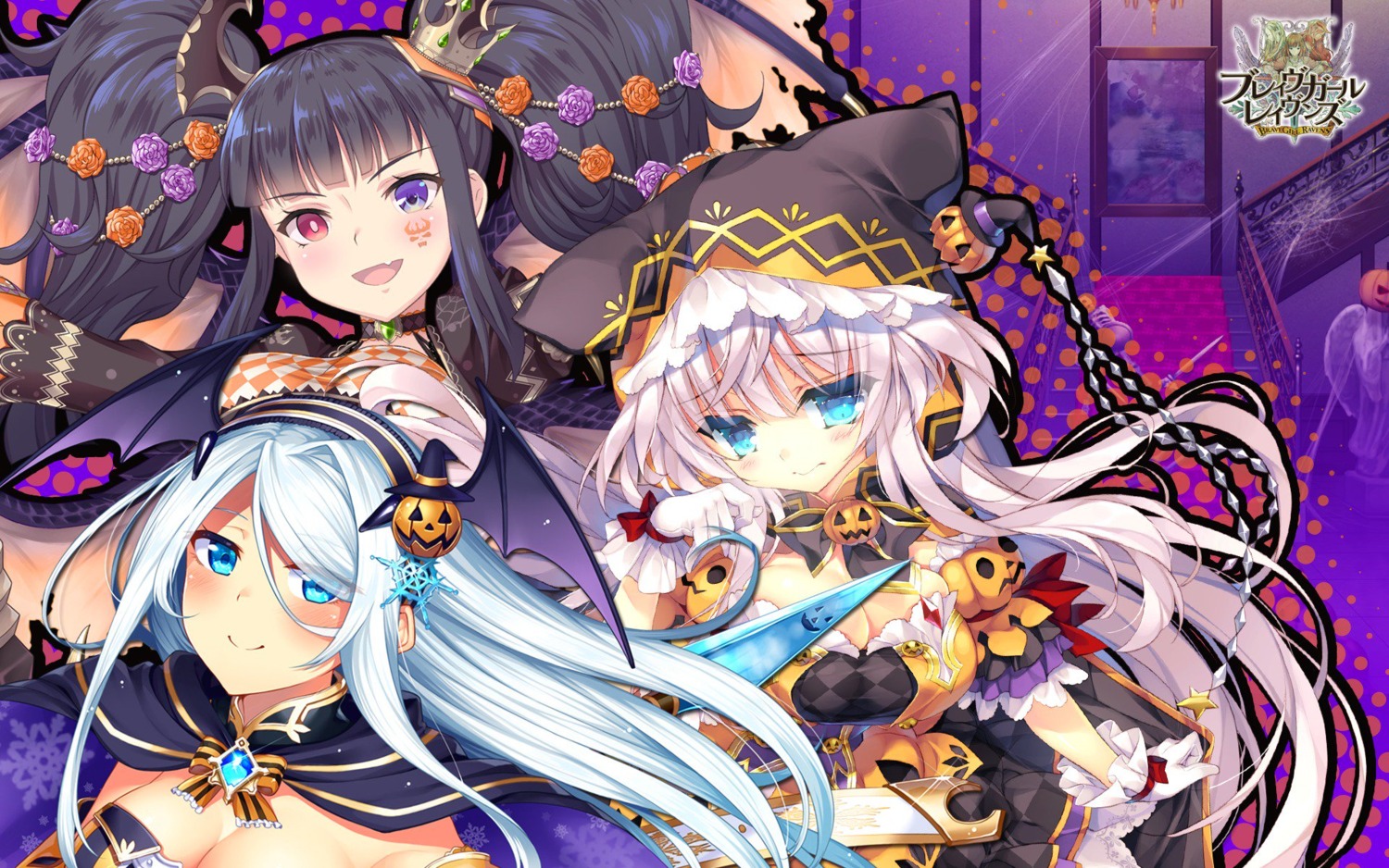 brave_girl_ravens cleavage halloween heterochromia horosuke japanese_clothes satsuki_misuzu tattoo wallpaper