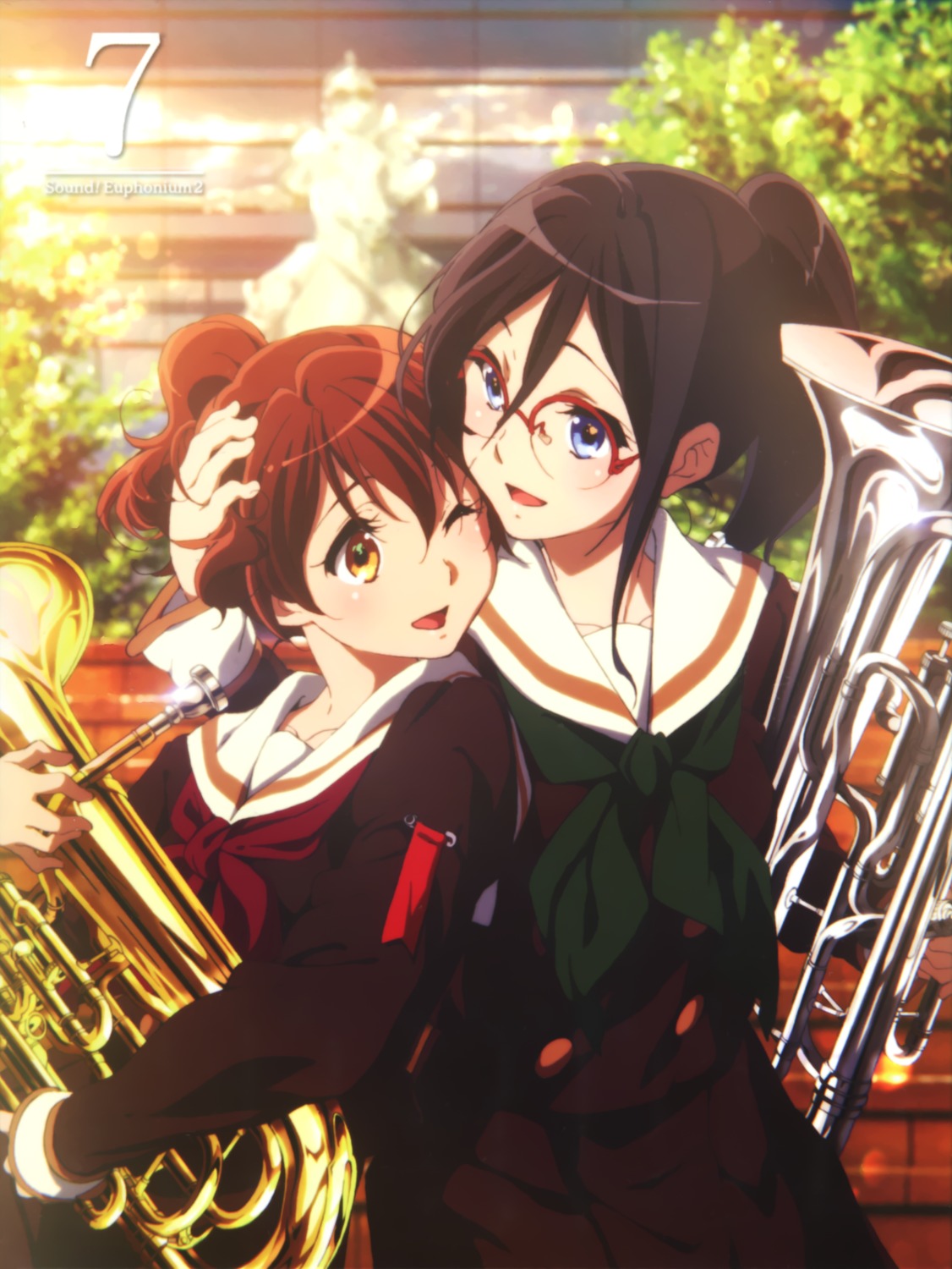 disc_cover hibike!_euphonium ikeda_shouko megane oumae_kumiko seifuku tanaka_asuka