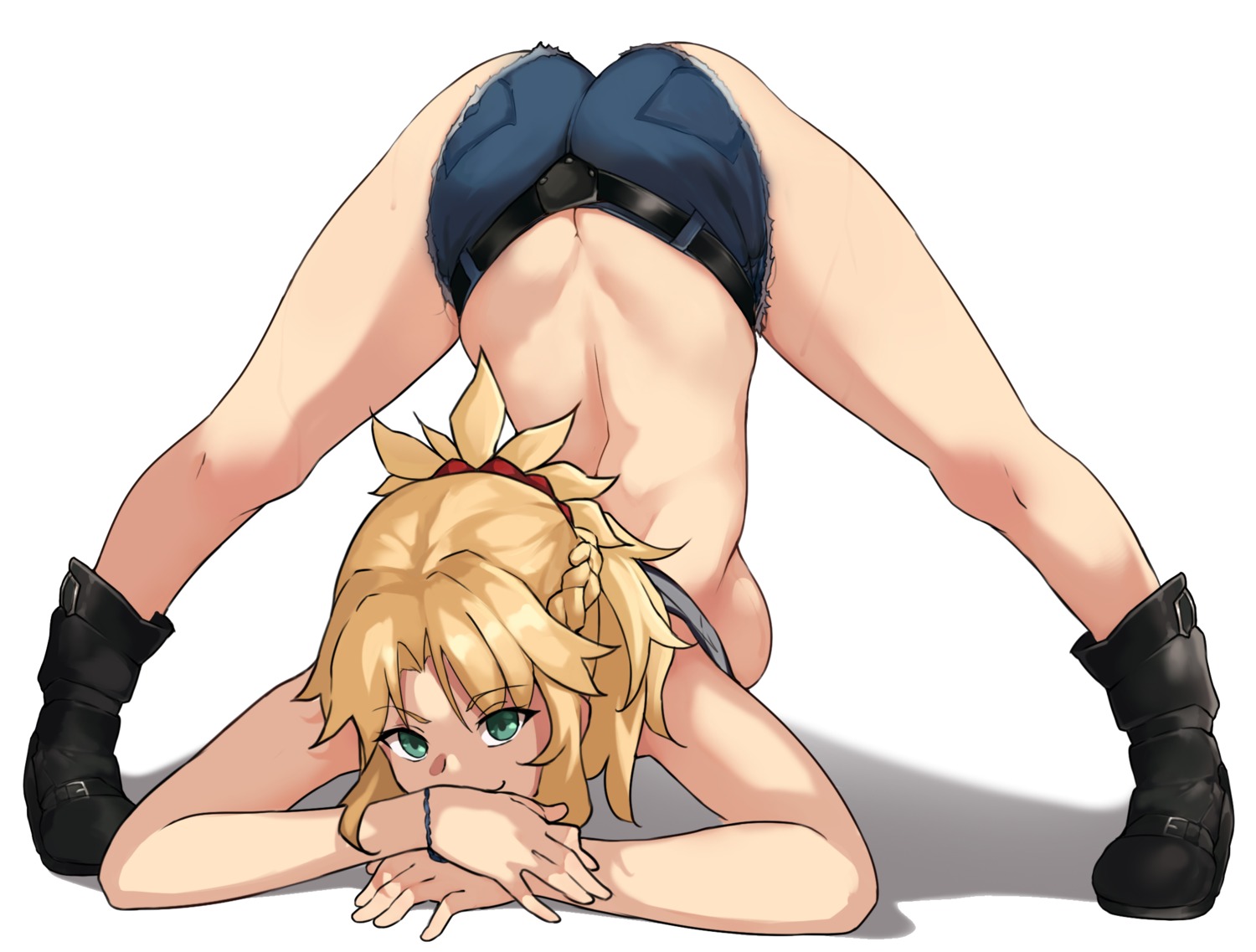 ass breasts fate/grand_order mordred_(fate) no_bra shirt_lift todding