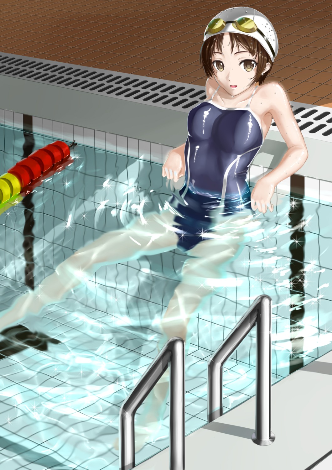 ccjn fukami_hina glasslip swimsuits wet