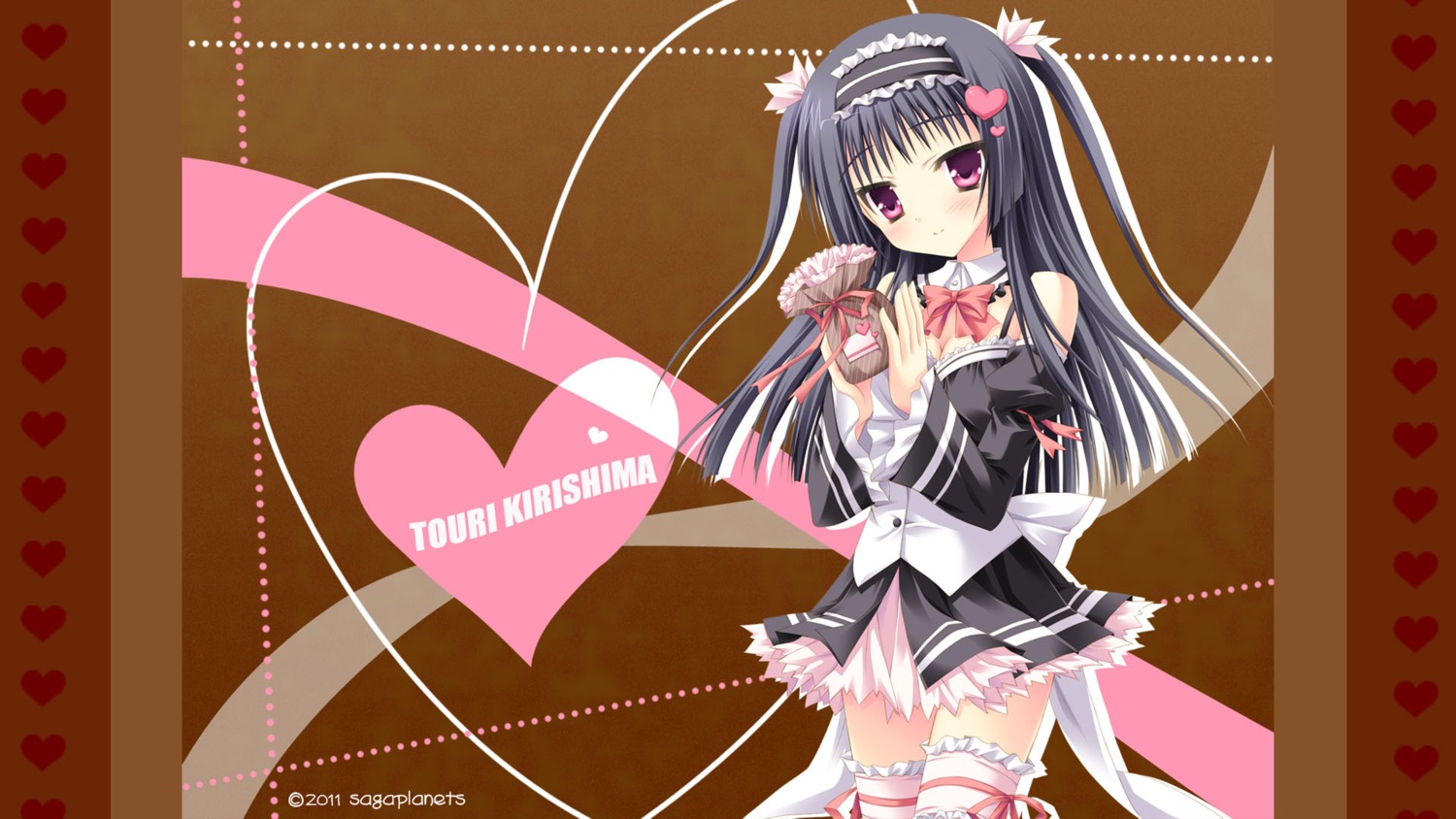 jpeg_artifacts kirishima_touri kisaragi_gold_star maid saga_planets tagme thighhighs valentine wallpaper