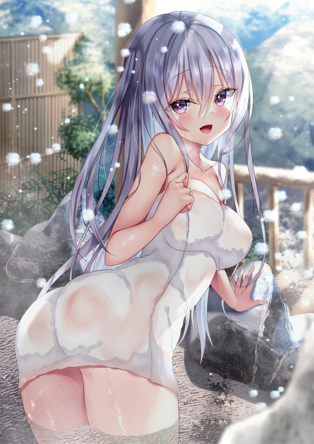 ass detexted nae-nae onsen see_through towel wet