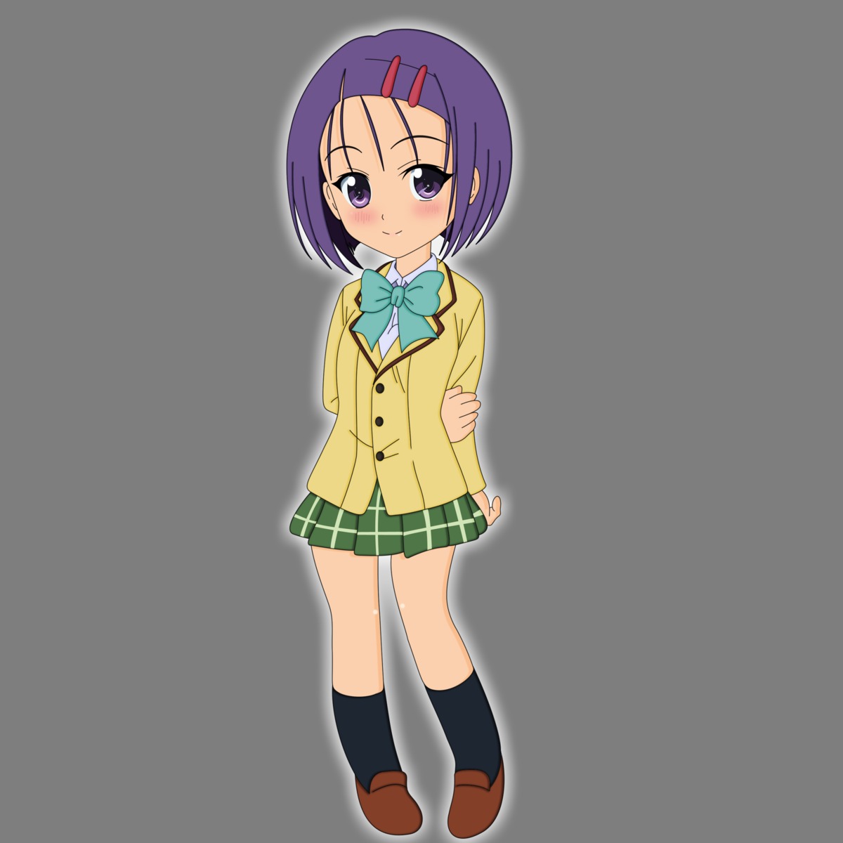 chibi sairenji_haruna seifuku to_love_ru transparent_png vector_trace