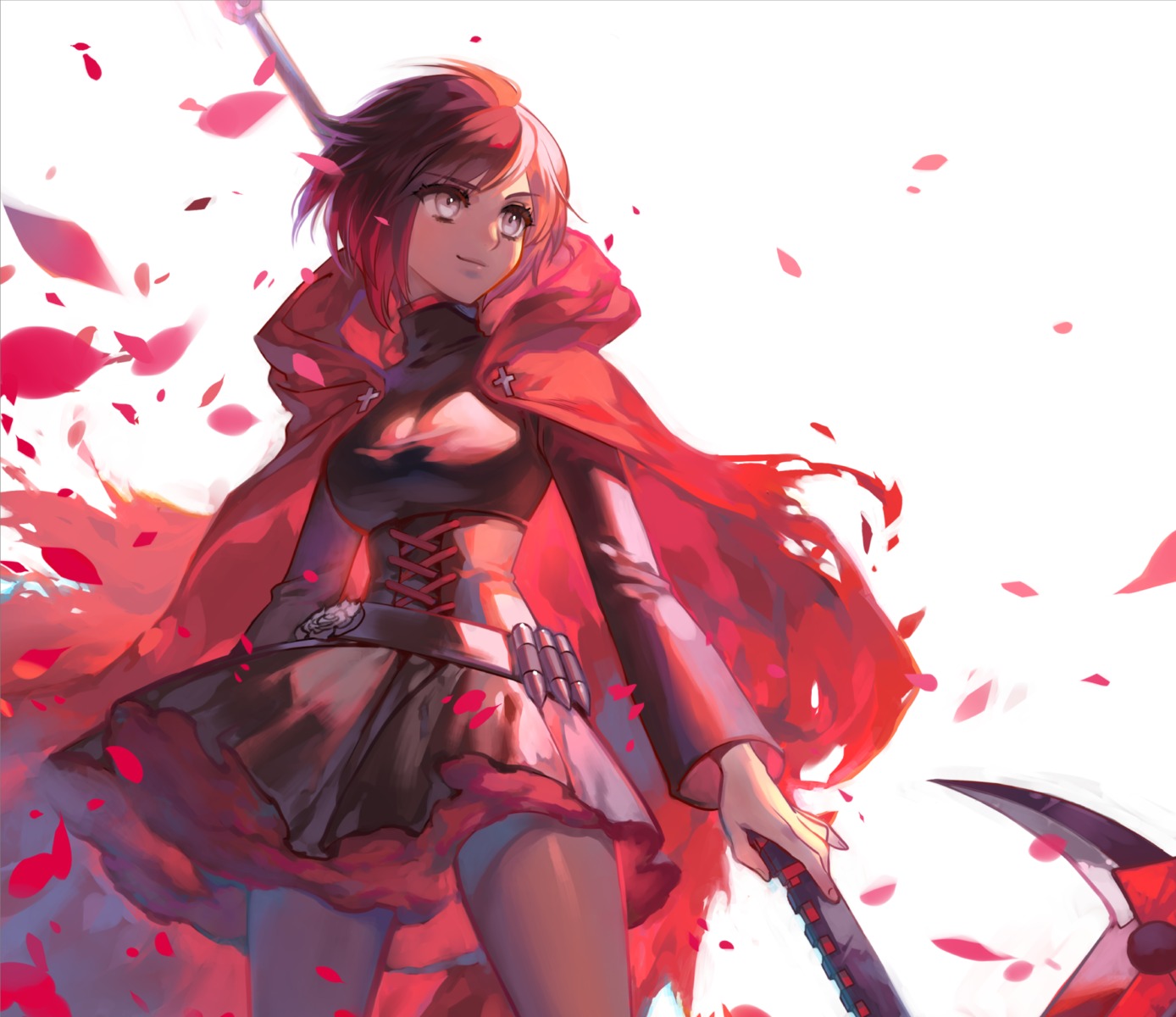 dress einlee pantyhose ruby_rose rwby weapon