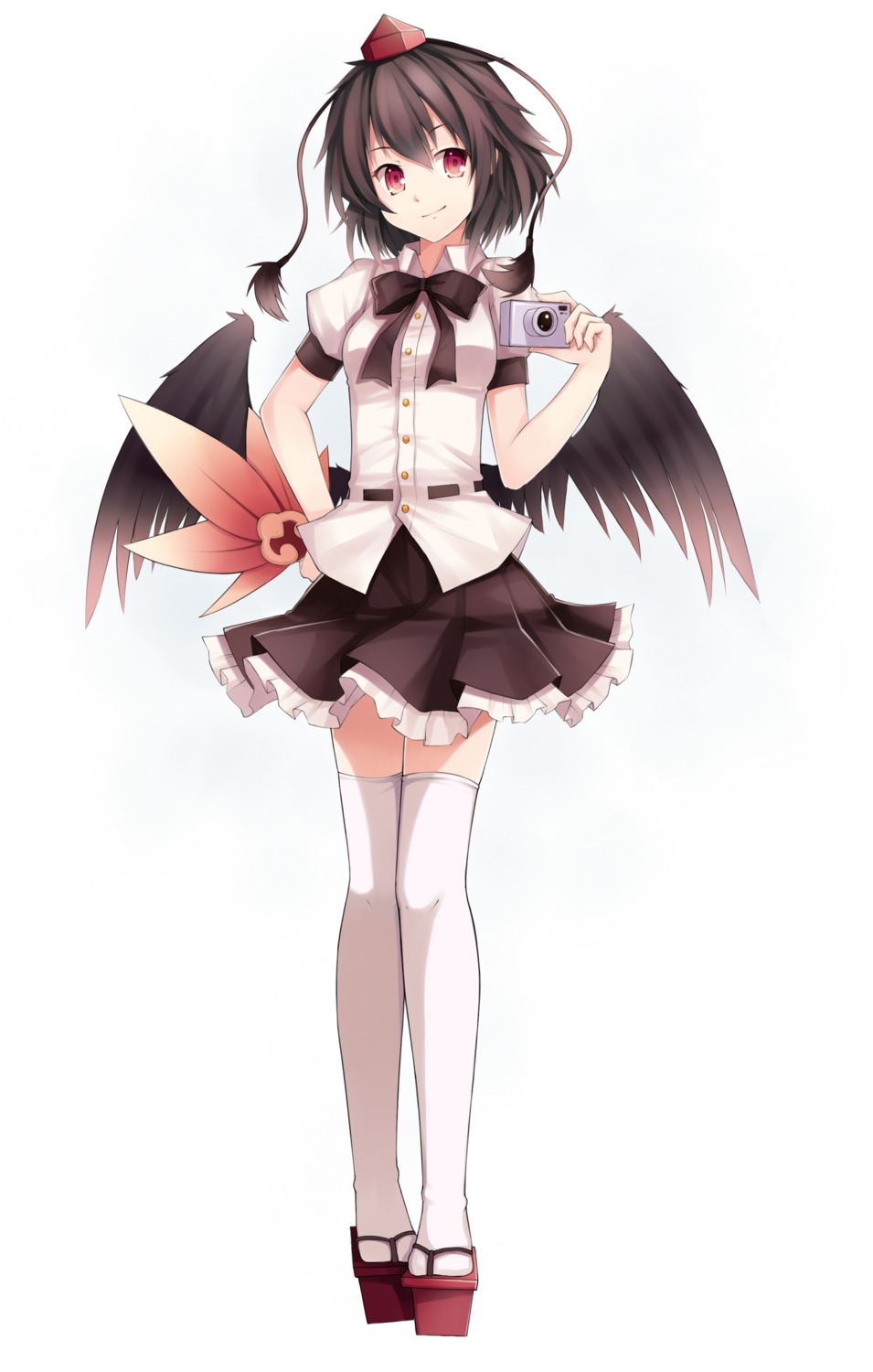 mushroom shameimaru_aya thighhighs touhou wings