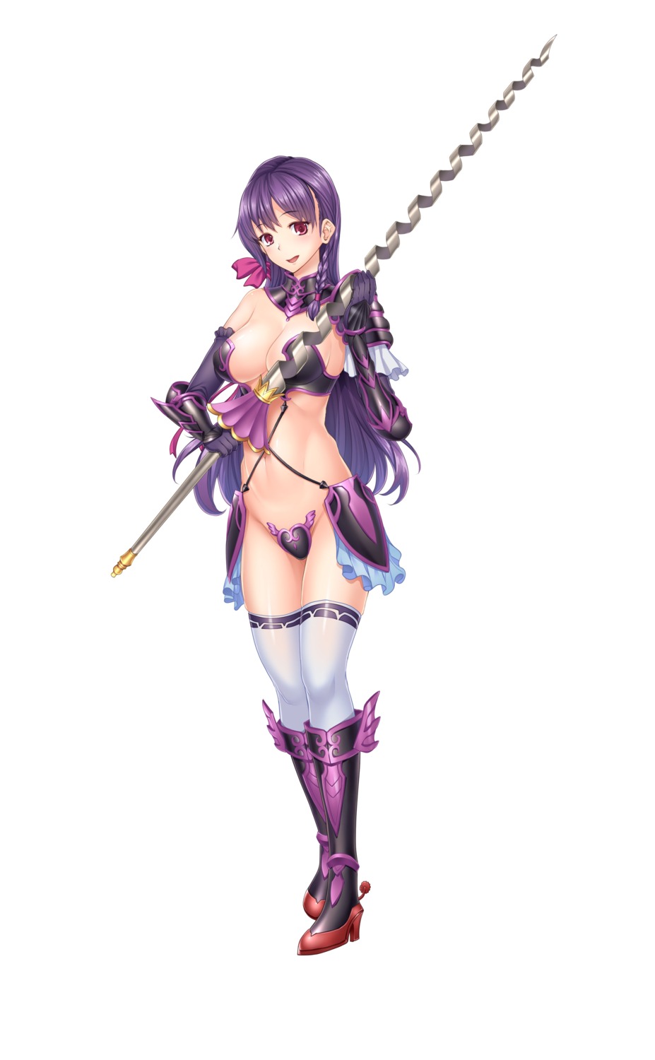 armor bikini_armor cleavage heels kazabana_kyouka magical_phose_prism_girl thighhighs weapon