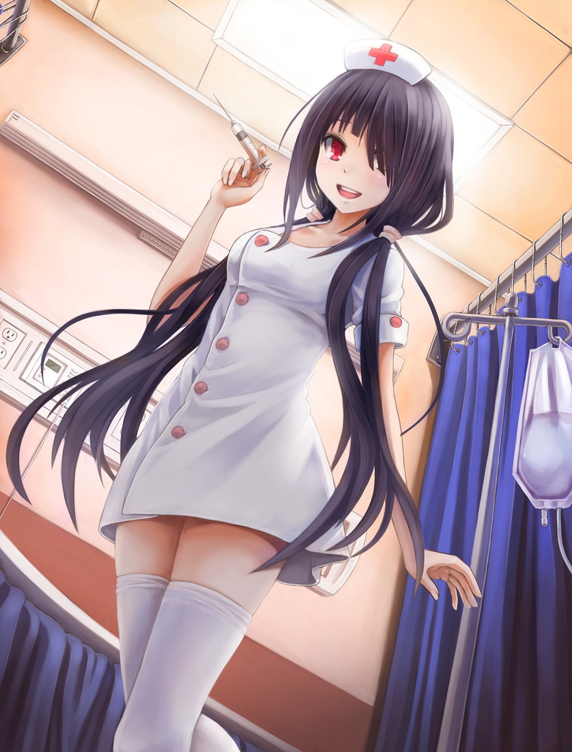 date_a_live nurse sunimu thighhighs tokisaki_kurumi