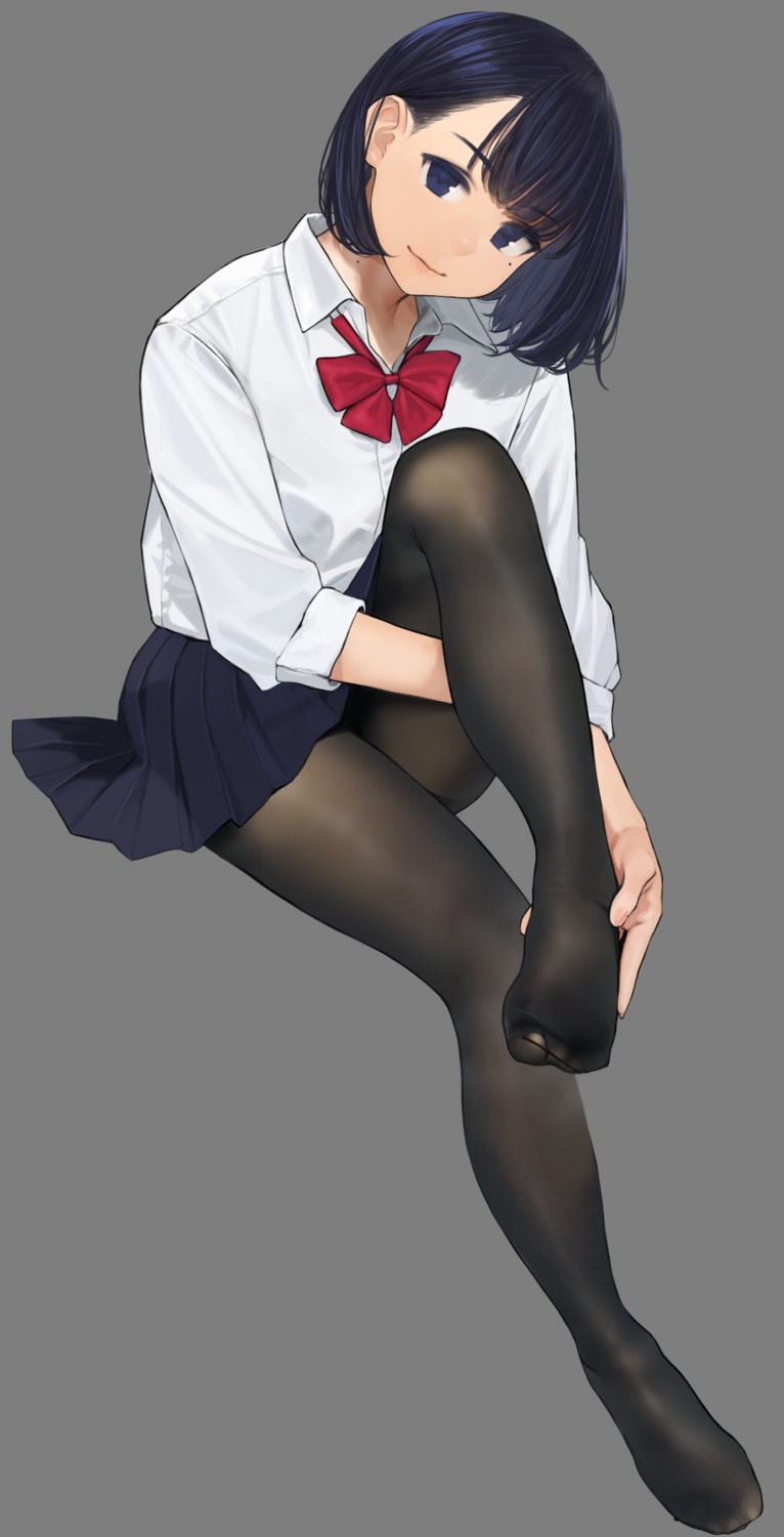 feet miru_tights nakabeni_yua pantyhose seifuku skirt_lift transparent_png yom