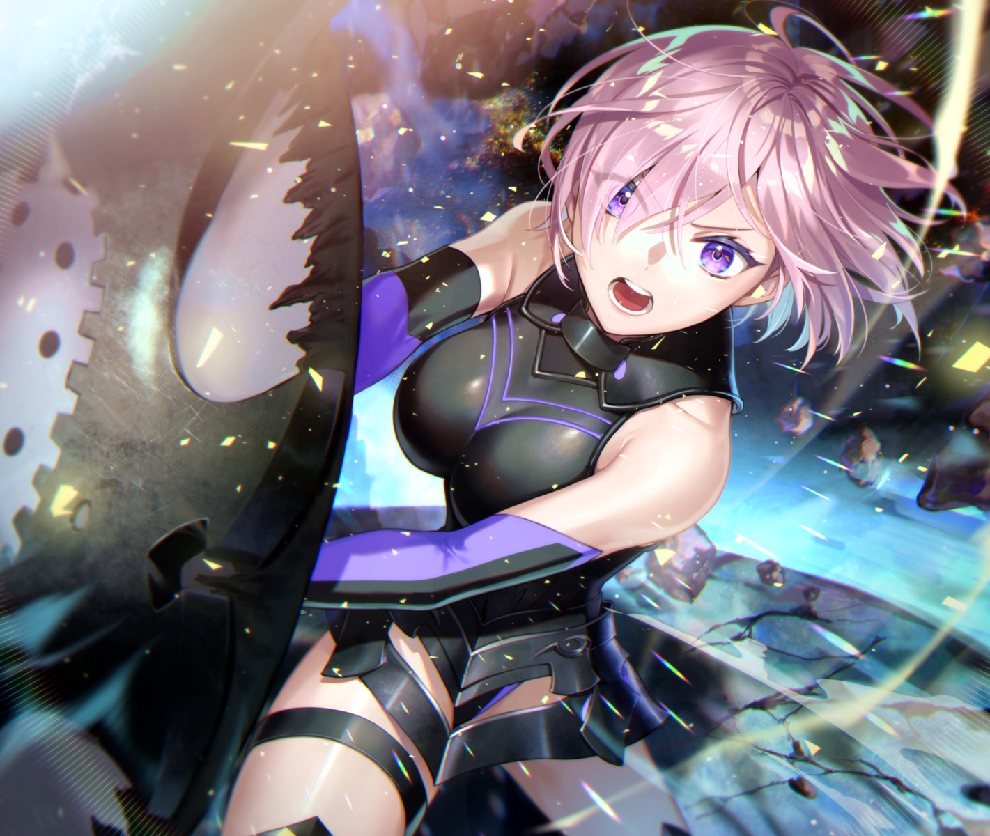 armor fate/grand_order garter mash_kyrielight noes weapon