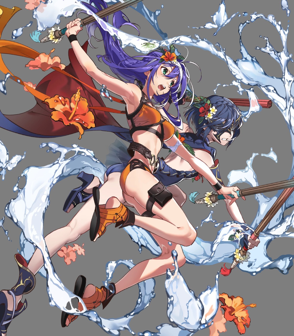 ass bikini duplicate fire_emblem fire_emblem:_akatsuki_no_megami fire_emblem_heroes fire_emblem_kakusei garter heels lucina_(fire_emblem) nintendo see_through swimsuits wayu weapon yoneyama_mai