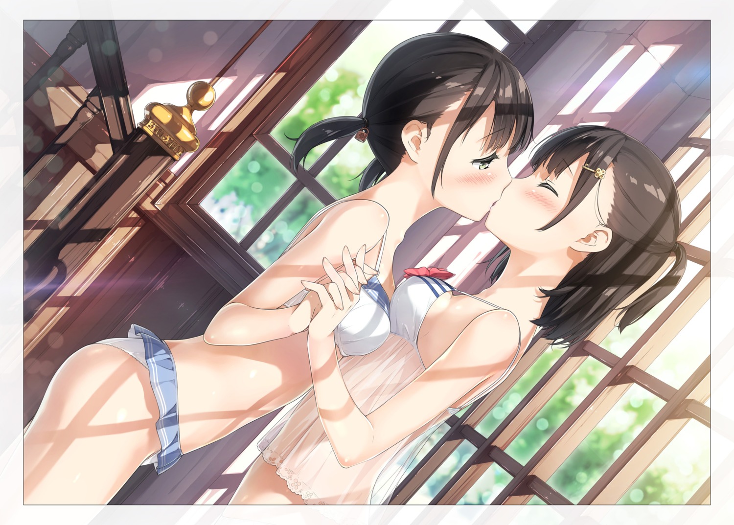 akemi_(kantoku) bra himeru_(kantoku) kantoku lingerie pantsu see_through yuri