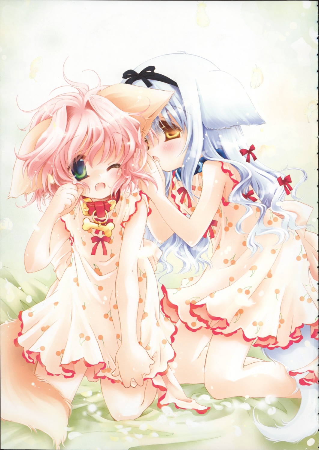 animal_ears lily_(w&l) mitaonsya pajama wanko wanko_to_lily