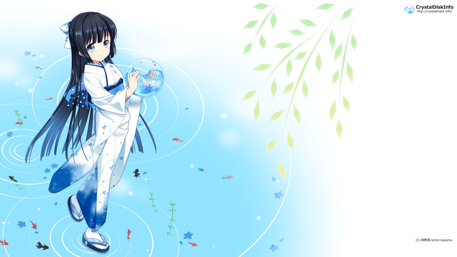 crystal_dew_world kimono kirino_kasumu suishou_shizuku wallpaper