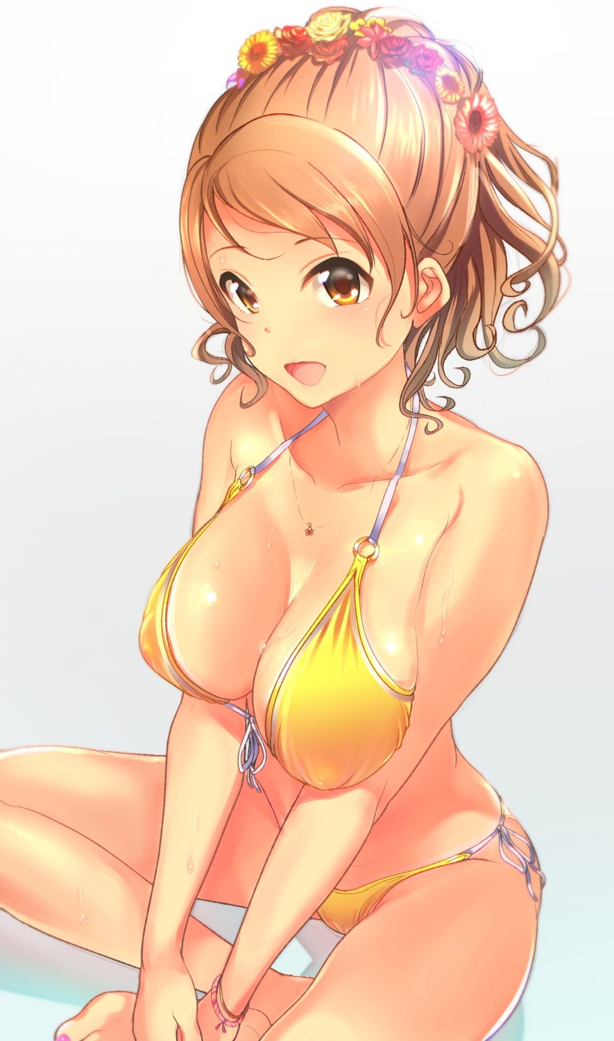 bikini cleavage erect_nipples houjou_karen q_(ed69) swimsuits the_idolm@ster the_idolm@ster_cinderella_girls