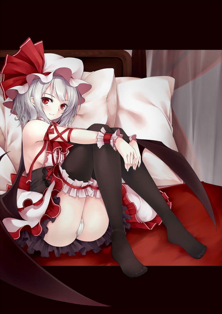 pantsu remilia_scarlet thighhighs touhou utakata wings