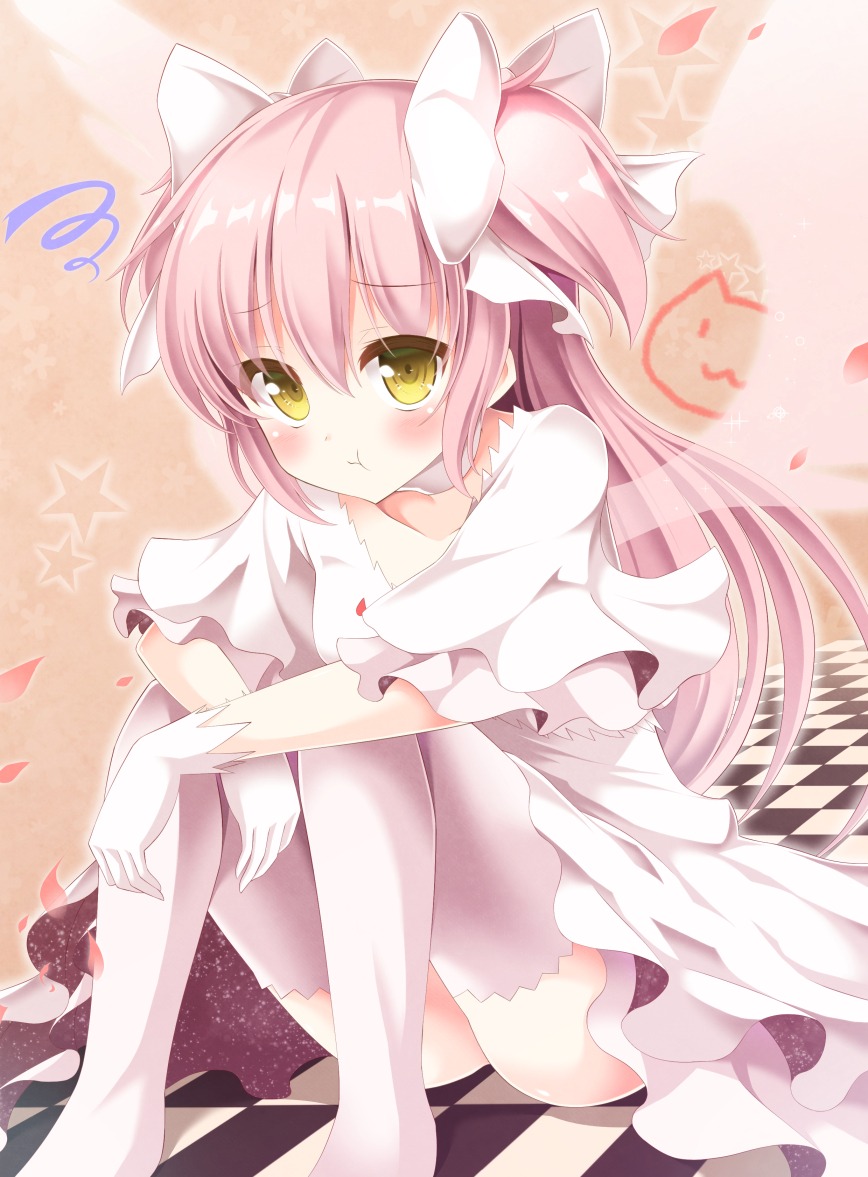 aibumi dress kaname_madoka mahou_shoujo_madoka_magica thighhighs ultimate_madoka wings