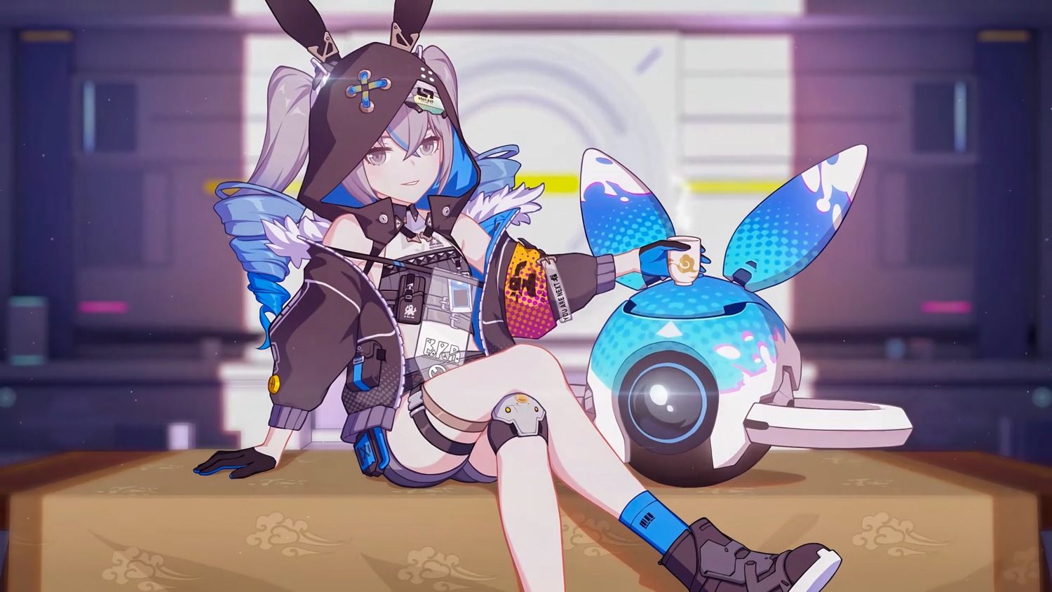 1065587906 animal_ears benghuai_xueyuan bronya_zaychik bunny_ears garter honkai_impact wallpaper