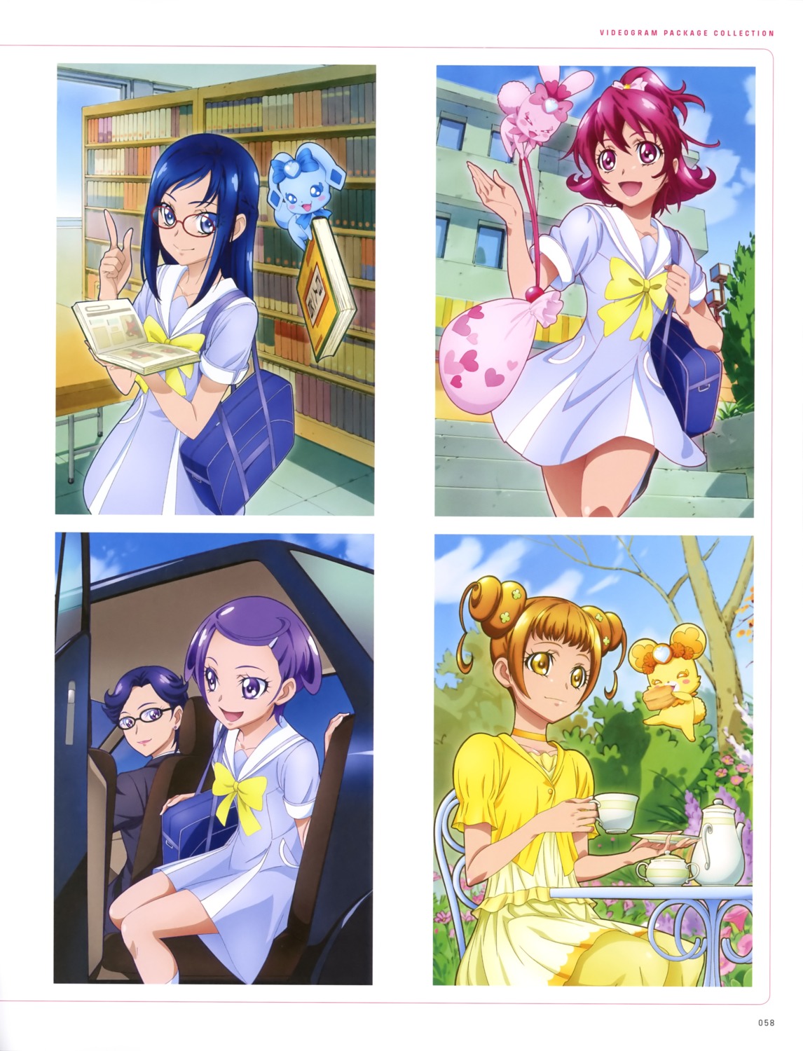 aida_mana daby_(precure) dokidoki!_precure hishikawa_rikka kenzaki_makoto megane pantyhose precure rakeru_(precure) rance_(precure) seifuku sharuru_(precure) takahashi_akira yotsuba_alice